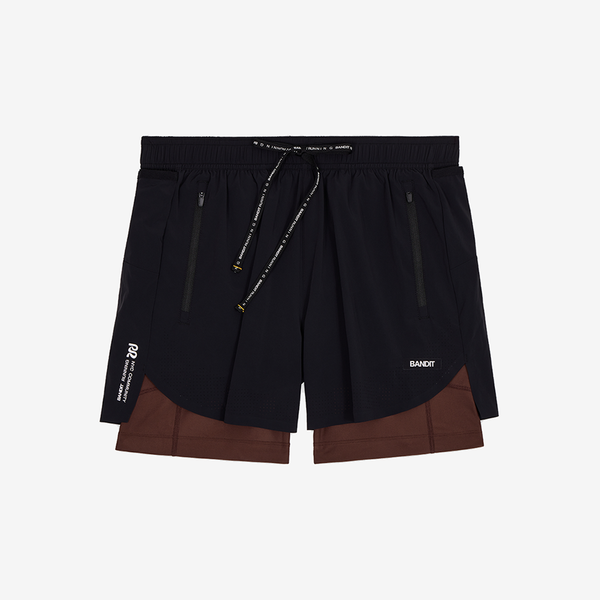 Bandit Men's Vento™ Next Gen 2-In-1 Run Shorts - Black/Cacao | Out
