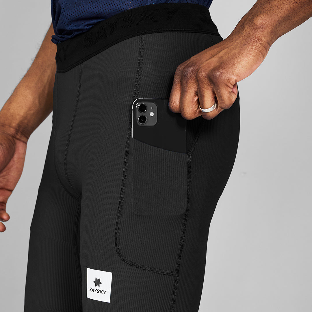 SAYSKY Combat+ Rib Short Tights 8” | Men's Running Tights | Out & Back